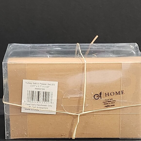 C&F Enterprises Set of Two Turkey Salt and Pepper Shakers New in Box - Picture 6 of 6